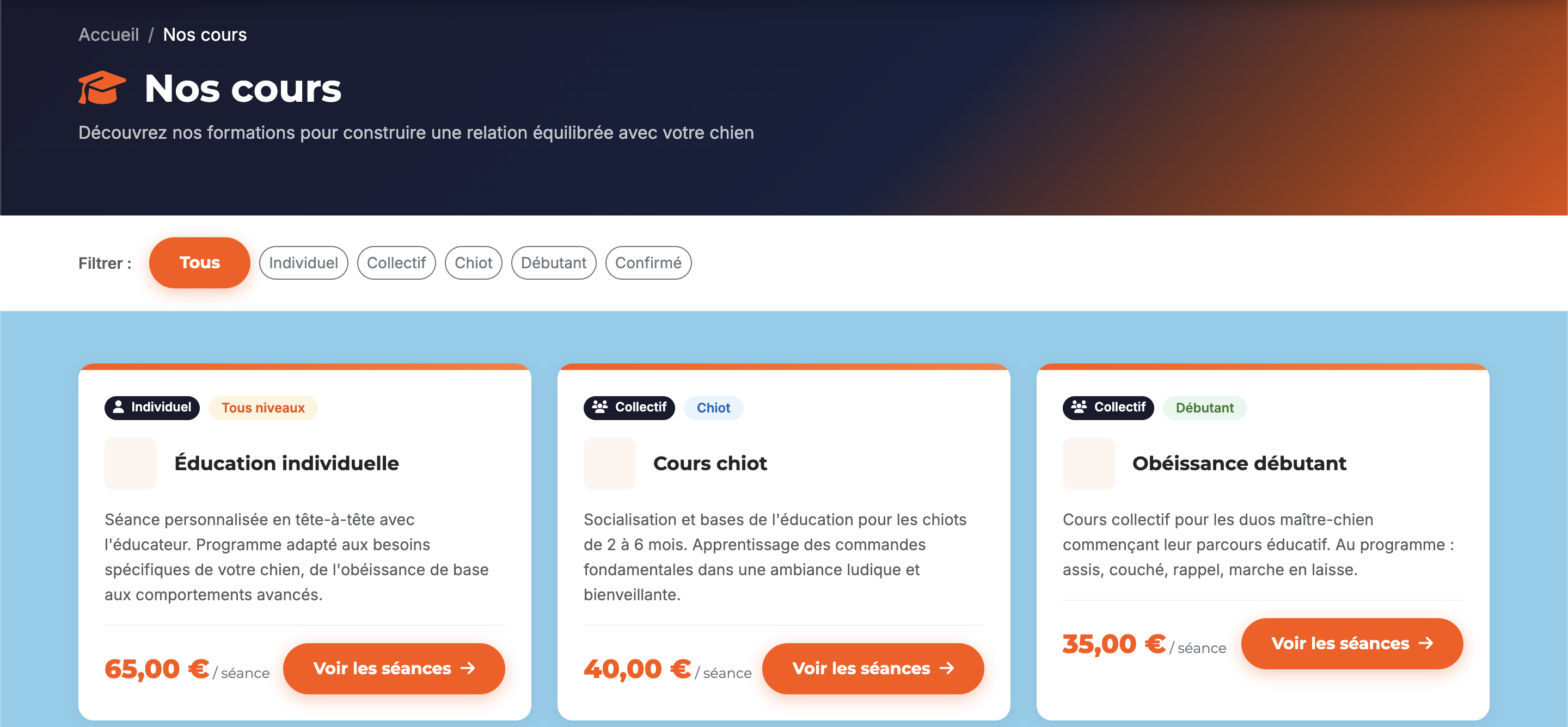 Catalogue des cours
