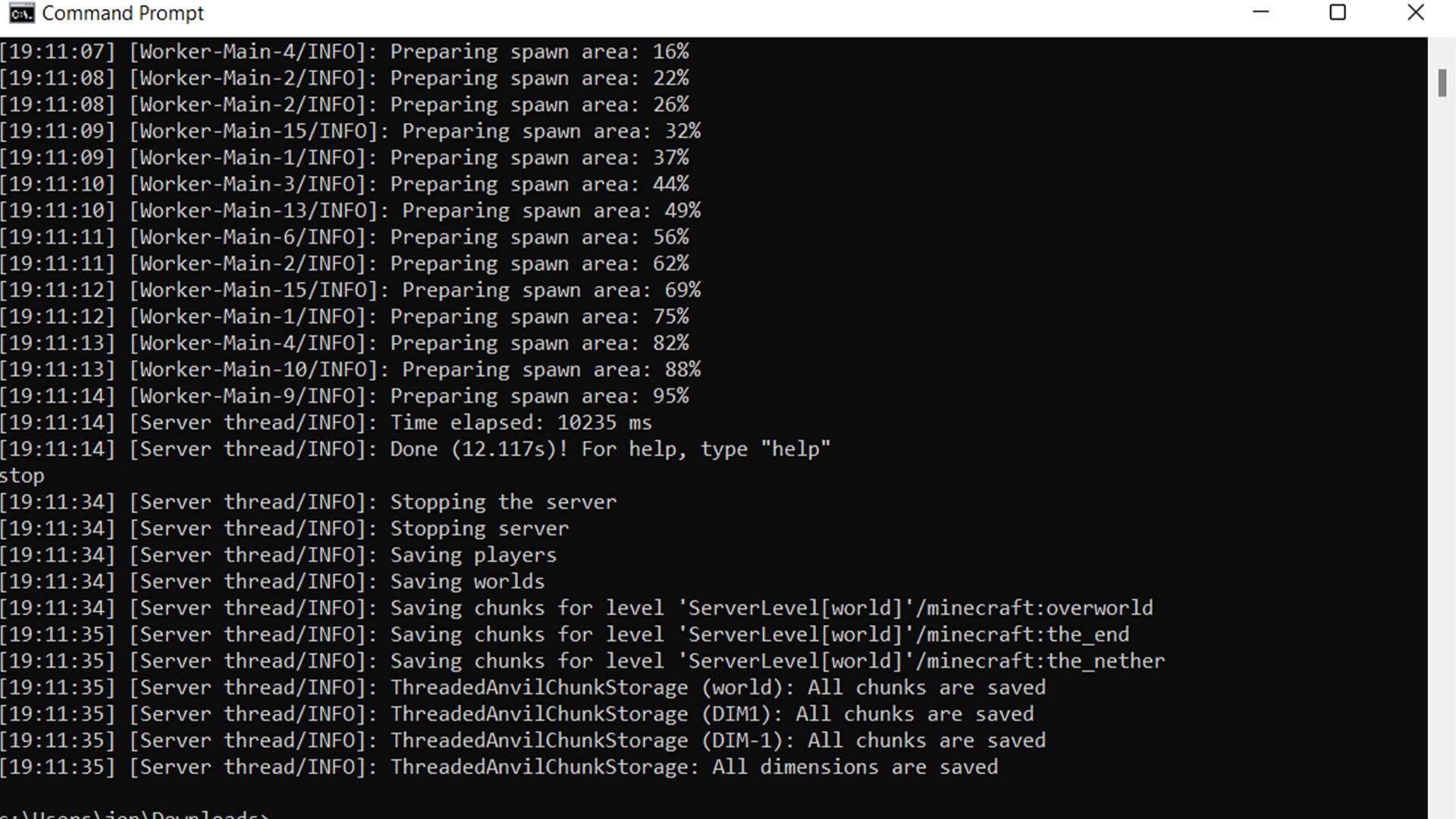 Terminal de commande