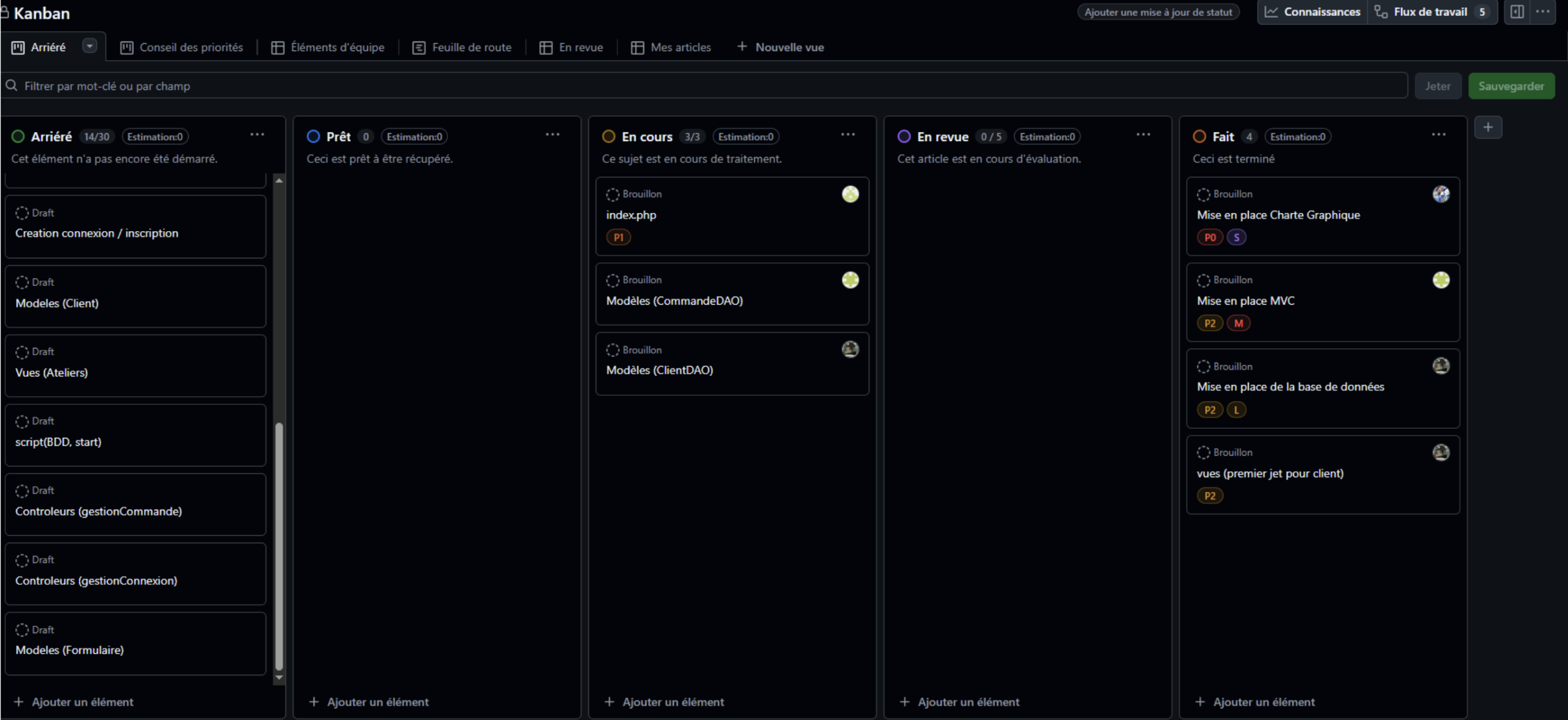Tableau Kanban GitHub