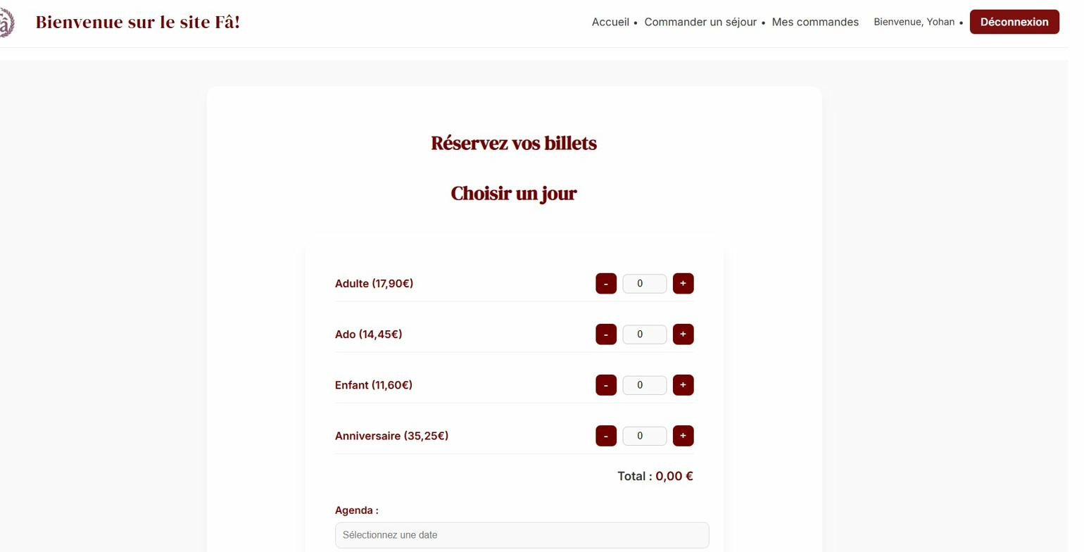 Page Passer une commande